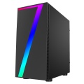 CiT Seven MATX Gaming Case Rainbow RGB Strip 1 x Rainbow RGB Fan Acrylic Side