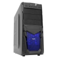 CiT Venom Mesh Gaming Case Black Interior 12cm Blue LED Fan