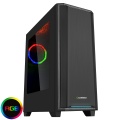 Game Max California RGB Mid-Tower Gaming Case With Acrylic Side Window and LED Strip