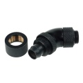 Alphacool 13/10 Compression Fitting 45degree Rotary G1/4 - Deep Black