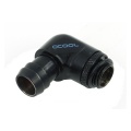 Alphacool 13mm (1/2inch) barbed fitting 90degree Rotary G1/4 with O-Ring - Deep Black