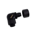 Alphacool Eiszapfen 13/10mm Compression Fitting 90degree Rotary G1/4 - Deep Black