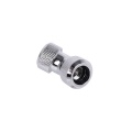 Alphacool Eiszapfen 13mm HardTube Compression Fitting 45degree L-connector for rigid tubes - knurled - Chrome