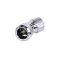 Alphacool Eiszapfen 16mm HardTube Compression Fitting 45degree L-connector for rigid tubes - knurled - Chrome
