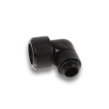 Alphacool Eiszapfen 16mm HardTube compression fitting 90° rotary G1/4 for Acryl/Brass tubes - 4pcs Set - Black