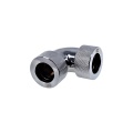 Alphacool HT 16mm HardTube Compression Fitting 90degree L-connector for rigid tubes - knurled - Chrome