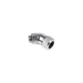 Alphacool Eiszapfen 13mm HardTube Compression Fitting 45degree Rotary G1/4 for rigid tubes - knurled - Chrome