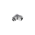 Alphacool Eiszapfen 13mm HardTube Compression Fitting 90degree Rotary G1/4 for rigid tubes - knurled - Chrome