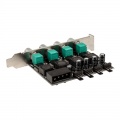 Lamptron CP436 4-channel fan controller for PCI slot - silver