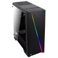AEROCOOL - Cylon Black RGB LED Mid-Tower Gaming Case Tempered Glass