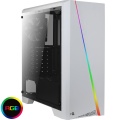 AEROCOOL - Cylon White RGB LED Mid-Tower Gaming Case Tempered Glass