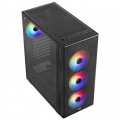Aerocool Designer-G-BK-v2 ARGB Midi Tower, Tempered Glass - black