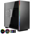 AeroCool Glo Black RGB Mid-Tower Gaming Case With Tempered Glass