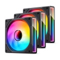 Black Ice Nemesis 360 GTX Radiator + Jonsbo ZK-120B Black 3 Pack of aRGB Fans