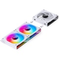 Black Ice Nemesis 360 GTX Radiator + Jonsbo ZK-120B White 3 Pack of aRGB Fans