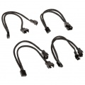 Akasa PWM fan splitter, pack of 4 - black
