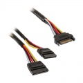 akasa SATA Power Y Cable - 30cm, Pack of 2