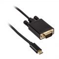 Akasa Type C adapter cable to VGA - black
