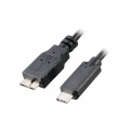Akasa USB 3.1 cable, Type C to Micro B, 1.0m - black