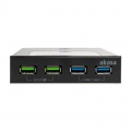 Akasa USB 3.1 Gen2 and Quick Charge Panel 5.25 inches - black