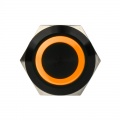 DimasTech push-button 19mm - Black Line - Orange