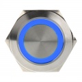 DimasTech push-button 25mm - Silver Line - blue