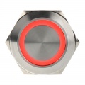 DimasTech push-button 25mm - Silver Line - red