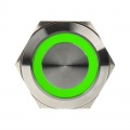 DimasTech vandal resistant switch 22mm - Silverline - green