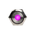 DimasTech Vandalism push button 19mm, Silverline Dot - RGB
