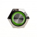 DimasTech Vandalism push button 22mm, Silverline Ring - RGB
