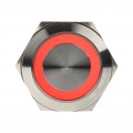 DimasTech vandalism switches / buttons 22mm - Silver Line - red