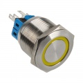 DimasTech vandalism switches / buttons 25mm - Silverline - yellow