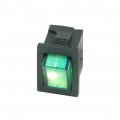 Phobya Rectangular toggle switch - green lighting - unipolar ON/OFF black (3-Pin)