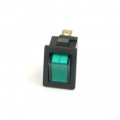 Phobya Rectangular toggle switch - green lighting - unipolar ON/OFF black (3-Pin)