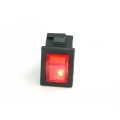 Phobya Rectangular toggle switch - red lighting - unipolar ON/OFF black (3-Pin) 	