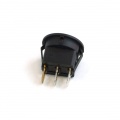 Phobya Round toggle switch - LED green - unipolar ON/OFF black (3-Pin)