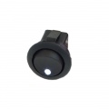 Phobya Round toggle switch - LED white - unipolar ON/OFF black (3-Pin)
