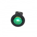 Phobya Round toggle switch - green lighting - unipolar ON/OFF black (3-Pin)
