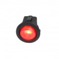 Phobya Round toggle switch - red lighting - unipolar ON/OFF black (3-Pin)