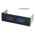 Phobya front faceplate for 2 displays - black
