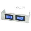 Phobya front faceplate for 2 displays - stainless steel
