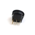 Phobya roand toggle switch - LED blue - unipolar ON/OFF black (3-Pin)