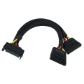 Phobya SATA power Y-cable SATA socket to 2x SATA plug 15cm - black