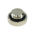 screw-in seal cap G1/4 Inch - knurled - high profile - silver