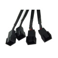 Y-Cable 3Pin Molex to 4x 3Pin Molex 60cm - black
