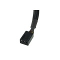 Y-Cable 3Pin Molex to 4x 3Pin Molex 60cm - black