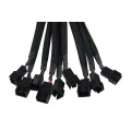 Y-Cable 3Pin Molex to 9x 3Pin Molex 60cm - black
