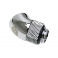Bitspower Angle 1/4 to Female 1/4 inch - 45 Degrees, Rotating, Shiny Silver
