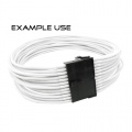 4mm Cable Modders U-HD Braid Sleeving - Frozen White. 1m