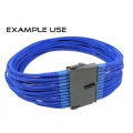 12mm Cable Modders U-HD Braid Sleeving - UV Blue, 1m